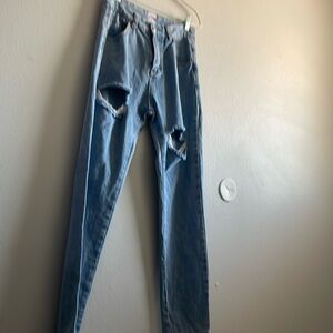 Princess Polly high rise distressed denim mom Jean